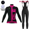2017 Women's ALE ARCOBALENO PINK FLUO Thermal Fleece Cycling Jersey Long Sleeve Ropa Ciclismo Winter and Cycling bib Pants ropa ciclismo thermal ciclismo jersey thermal