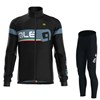 2017 ALE ADRIATICO LS BLACK GREY Cycling Jersey Long Sleeve and Cycling Pants Cycling Kits XXS