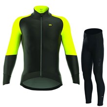 2017 ALE CAPO NORD BLACK YELLOW FLUO Cycling Jersey Long Sleeve and Cycling Pants Cycling Kits XXS