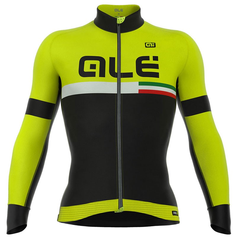 Men/'s XS-XXL Alé Cycling PRR Long Sleeve Jersey Fluo Yellow