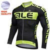 ALE Fluo Yellow and Black High Quality Thermal Fleece Cycling Jersey Ropa Ciclismo Winter Long Sleeve Only Cycling Clothing cycle jerseys Ropa Ciclismo bicicletas maillot ciclismo