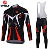 OTWZLS Cycling Jersey Long Sleeve and Cycling bib Pants Cycling Kits Strap S