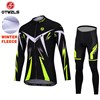 OTWZLS Thermal Fleece Cycling Jersey Ropa Ciclismo Winter Long Sleeve and Cycling Pants ropa ciclismo thermal ciclismo jersey thermal S