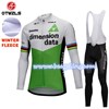 2018 DIMENSION DATA Thermal Fleece Cycling Jersey Long Sleeve Ropa Ciclismo Winter and Cycling bib Pants ropa ciclismo thermal ciclismo jersey thermal S