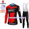 2018 BMC Thermal Fleece Cycling Jersey Long Sleeve Ropa Ciclismo Winter and Cycling bib Pants ropa ciclismo thermal ciclismo jersey thermal S