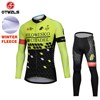 2018 HOLOWESKO CITADEL BMC Fluo Thermal Fleece Cycling Jersey Ropa Ciclismo Winter Long Sleeve and Cycling Pants ropa ciclismo thermal ciclismo jersey thermal S