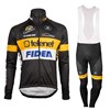 2017 Telenet Fidea Lions Cycling Jersey Long Sleeve and Cycling bib Pants Cycling Kits Strap XS