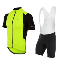 2016 Pearl Izumi Fluo Green Cycling Jersey Maillot Ciclismo Short Sleeve and Cycling bib Shorts Cycling Kits Strap cycle jerseys Ciclismo bicicletas XS