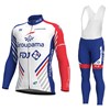 2018 Groupama FDJ PRS Cycling Jersey Long Sleeve and Cycling bib Pants Cycling Kits Strap