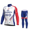 2018 Groupama FDJ Cycling Jersey Long Sleeve and Cycling Pants Cycling Kits XS