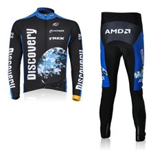 2010 discovery Thermal Fleece Cycling Jersey Long Sleeve and Cycling Pants