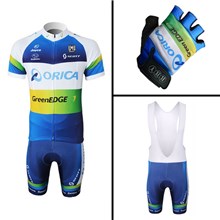 2013 greenedge Cycling Jersey+bib Shorts+Gloves
