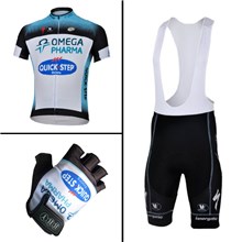 2013 quick step  Cycling Jersey+bib Shorts+Gloves