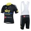 2013 sky Cycling Jersey Short Sleeve and Cycling bib Shorts Cycling Kits Strap