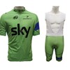 2013 sky Cycling Jersey Short Sleeve and Cycling bib Shorts Cycling Kits Strap S