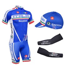 2013 castelli Cycling Jersey+bib Shorts+Cap+Arm Sleeves S