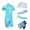 2013 astana Cycling Jersey+bib Shorts+Gloves+Arm Sleeves+Cap S