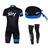2013 sky Cycling Jersey+Shorts+Scarf+Leg sleeves S
