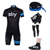 2013 sky Cycling Jersey+Shorts+Scarf+Gloves+Leg sleeves+Shoes covers S