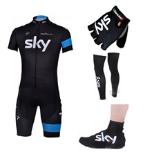 2013 sky Cycling Jersey+Shorts+Gloves+Leg sleeves+Shoes covers