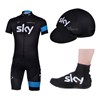 2013 sky Cycling Jersey+Shorts+Cap+Shoes covers S