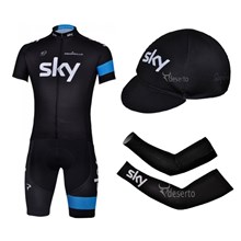 2013 sky Cycling Jersey+Shorts+Cap+Arm sleeves