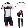 2013 castelli Cycling Jersey+Shorts+Cap+Gloves+Leg sleeves S