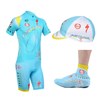 2013 astana Cycling Jersey+Shorts+Cap+Shoes covers S