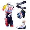 2013 lotto Cycling Jersey+Shorts+Arm sleeves+Gloves+Shoe Covers S