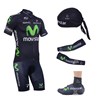 2013 movistar Cycling Jersey+Shorts+Scarf+Arm sleeves+Shoe Covers S