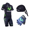 2013 movistar Cycling Jersey+Shorts+Scarf+Gloves S