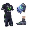 2013 movistar Cycling Jersey+Shorts+Gloves+Shoe Covers S