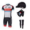 2013 radio shack Cycling Jersey+Shorts+Cap+Gloves+Leg sleeves S