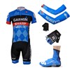 2013 garmin Cycling Jersey+Shorts+Arm sleeves+Gloves+Shoe Covers S