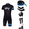 2013 Sky Cycling Jersey+bib Shorts+Scarf+Arm sleeves+Gloves+Leg sleeves+Shoes Covers