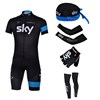 2013 Sky Cycling Jersey+bib Shorts+Scarf+Arm sleeves+Gloves+Leg sleeves S