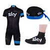 2013 Sky Cycling Jersey+bib Shorts+Scarf+Shoes Covers