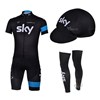 2013 Sky Cycling Jersey+bib Shorts+Cap+Leg sleeves S