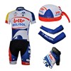 2013 lotto Cycling Jersey+bib Shorts+Scarf+Arm sleeves+Gloves S