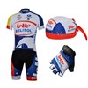 2013 lotto Cycling Jersey+bib Shorts+Scarf+Gloves S