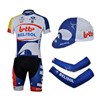 2013 lotto Cycling Jersey+bib Shorts+Cap+Arm sleeves S