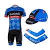 2013 garmin Cycling Jersey+bib Shorts+Cap+Arm sleeves S