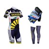 2013 vacansoleil Cycling Jersey+bib Shorts+Gloves+leg sleeves S