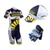 2013 vacansoleil Cycling Jersey+bib Shorts+Cap+Gloves S
