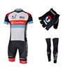 2013 radio shack Cycling Jersey+bib Shorts+Gloves+leg sleeves S