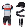 2013 radio shack Cycling Jersey+bib Shorts+Cap+Arm Sleeves+leg sleeves S