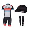 2013 radio shack Cycling Jersey+bib Shorts+Cap+leg sleeves S