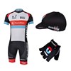 2013 radio shack Cycling Jersey+bib Shorts+Cap+Gloves S