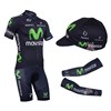 2013 movistar Cycling Jersey+bib Shorts+Cap+Arm Sleeves S