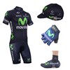 2013 movistar Cycling Jersey+bib Shorts+Cap+Gloves+Shoe Covers S